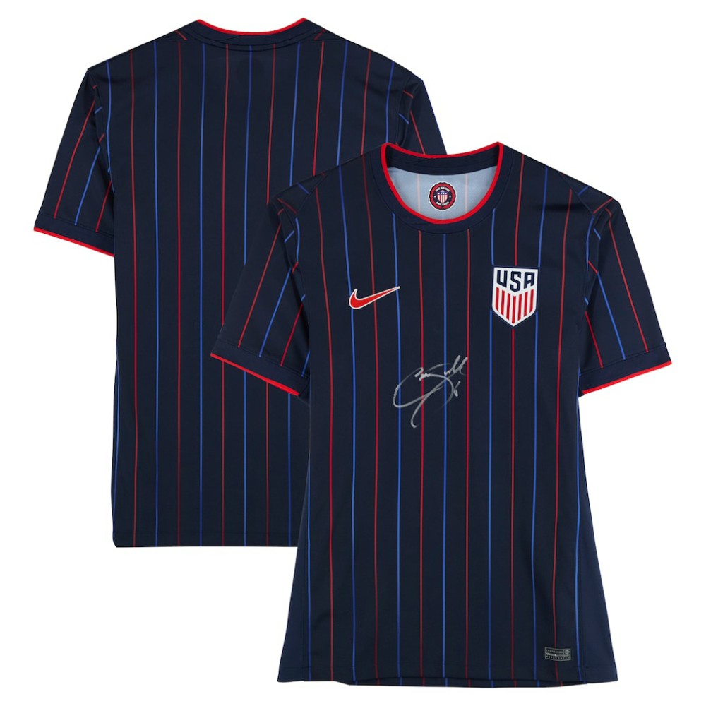 Cavan Sullivan USMNT Autographed 2025 Navy Replica Jersey Front Signed shop