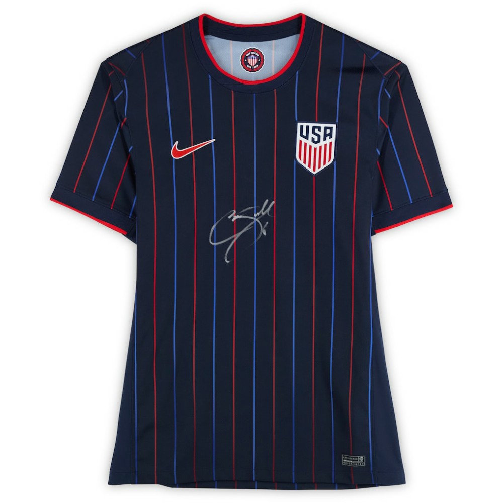 Cavan Sullivan USMNT Autographed 2025 Navy Replica Jersey Front Signed shop