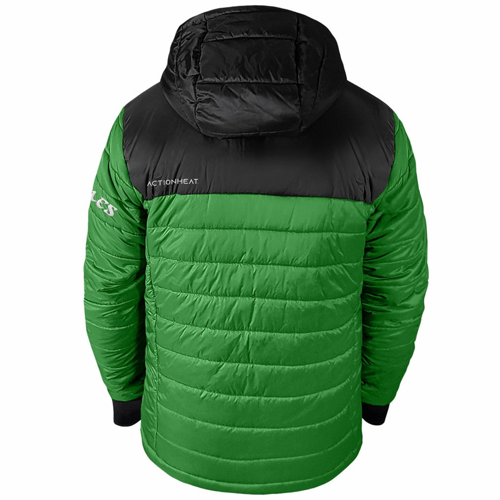 Philadelphia Eagles ActionHeat 5V Battery Heated Colorblock Full-Zip Puffer Jacket Black/Kelly Green