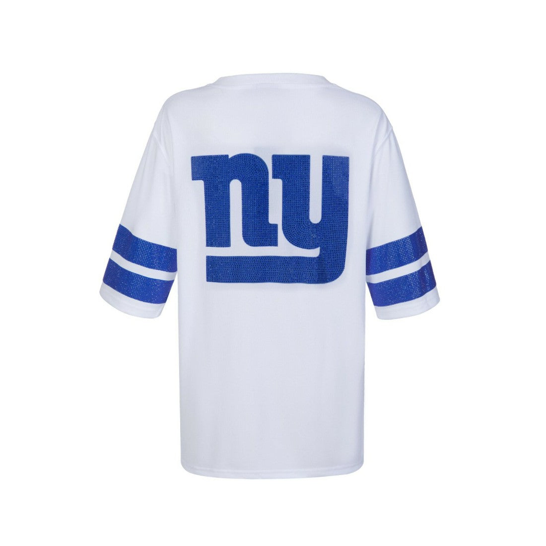 New York Giants Cuce Women's Rhinestone V-Neck Tunic White