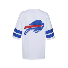 Buffalo Bills Cuce Women's Rhinestone V-Neck Tunic White