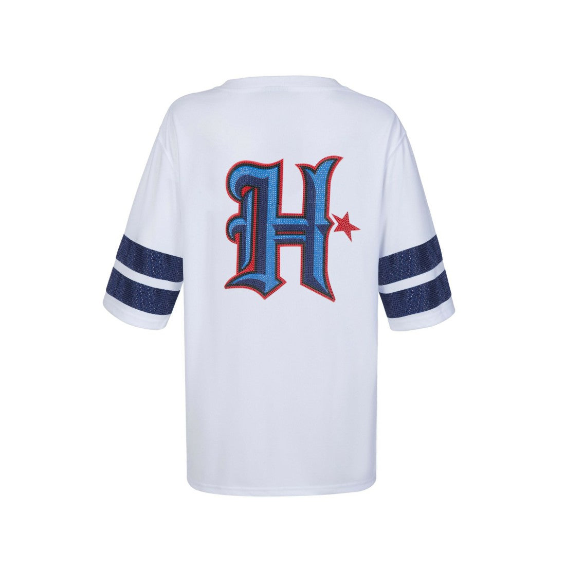 Houston Texans Cuce Women's Rhinestone V-Neck Tunic White