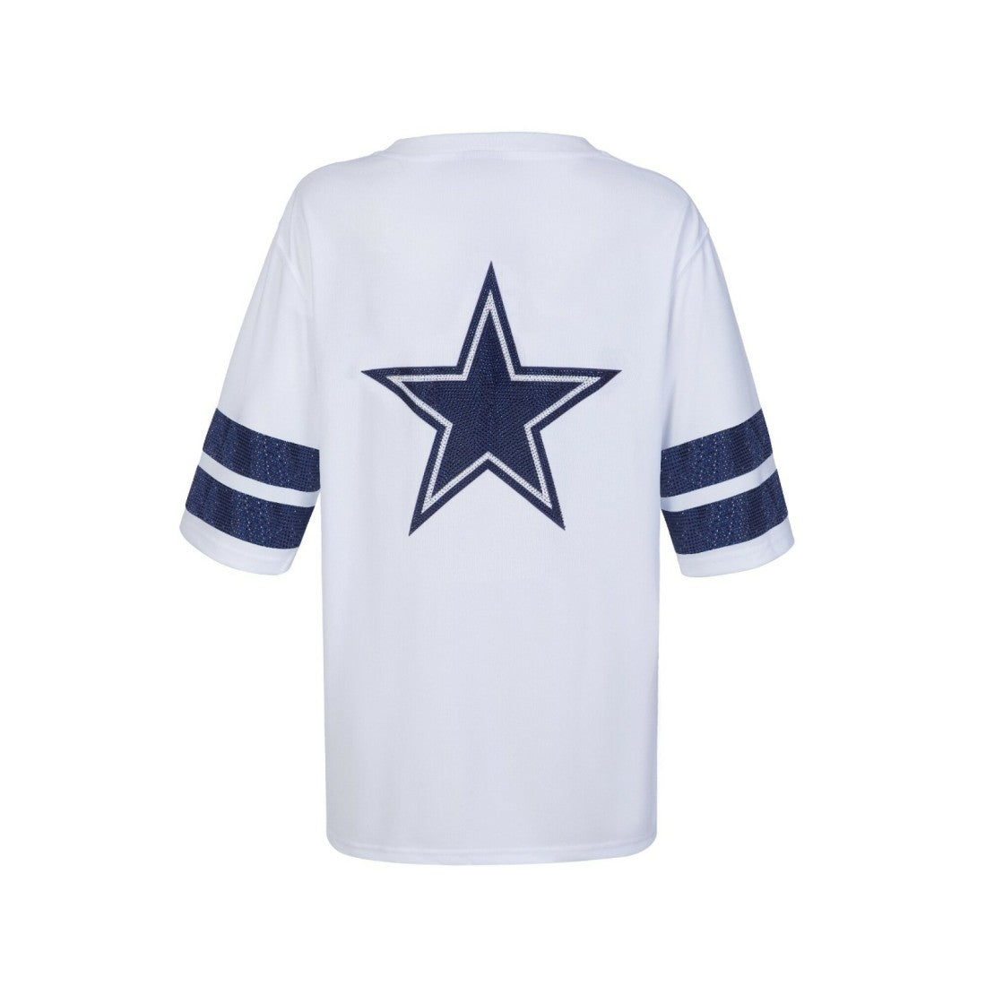 Dallas Cowboys Cuce Women's Rhinestone V-Neck Tunic White