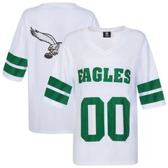 Philadelphia Eagles Cuce Women's Rhinestone V-Neck Tunic White