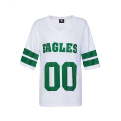 Philadelphia Eagles Cuce Women's Rhinestone V-Neck Tunic White