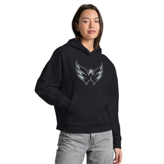 NHL Washington Capitals Starter Women's Rhinestone Relaxed Hoodie - Black