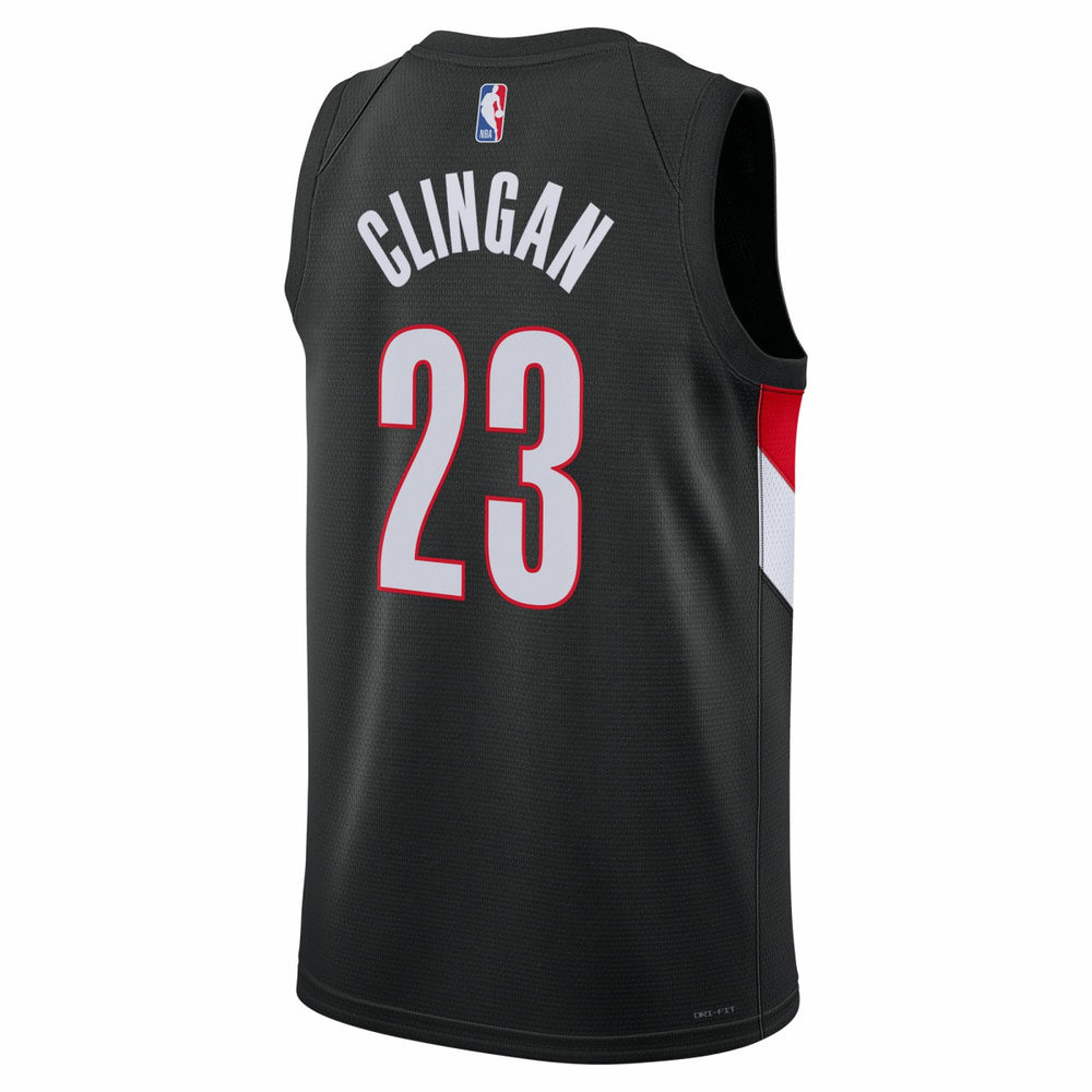 Donovan Clingan Portland Trail Blazers Unisex Swingman Jersey Icon Edition Black