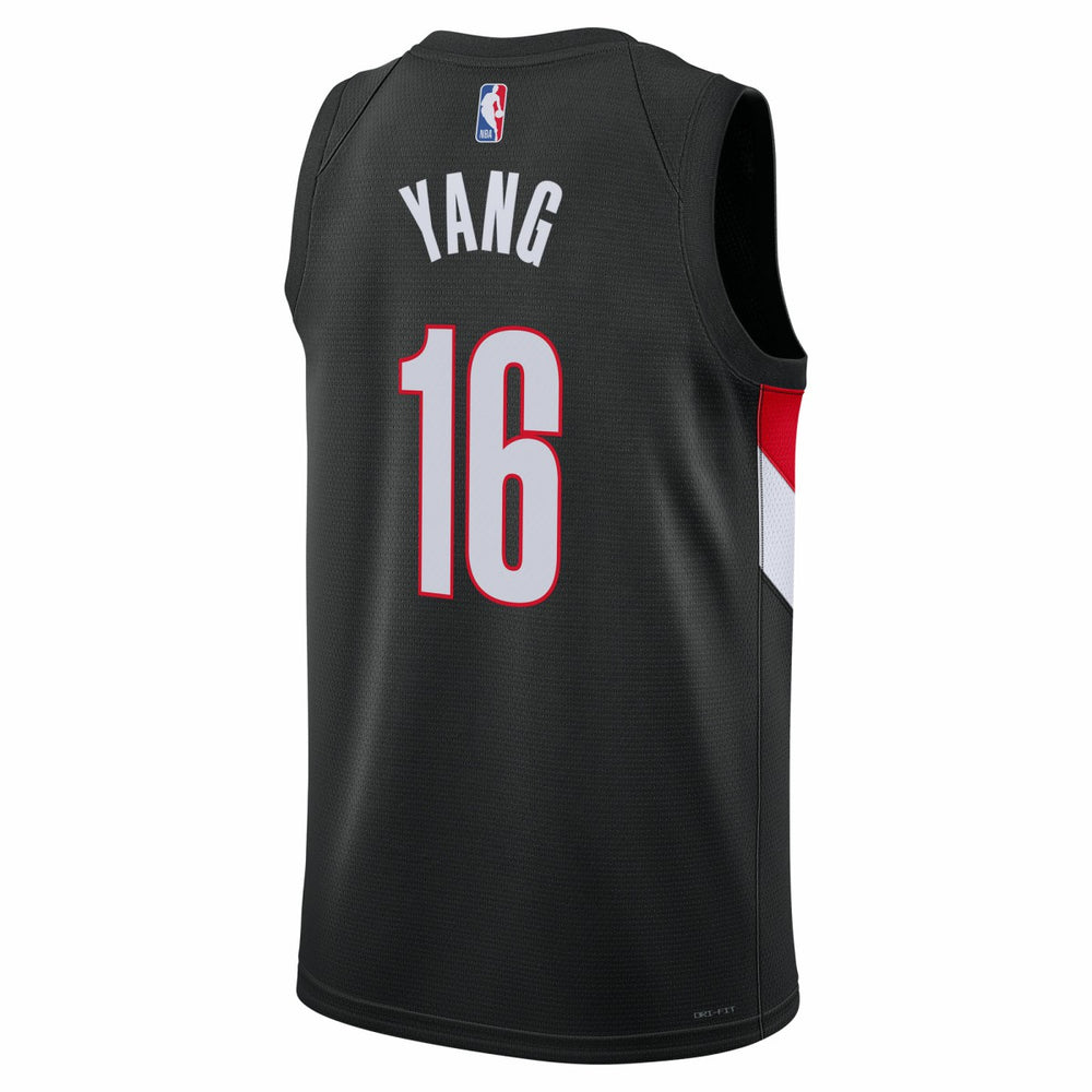 Yang Hansen Portland Trail Blazers Unisex Swingman Jersey Icon Edition Black