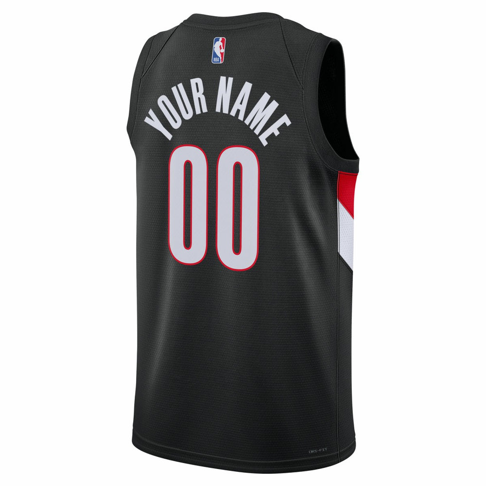 Portland Trail Blazers Unisex Swingman Custom Jersey Icon Edition Black