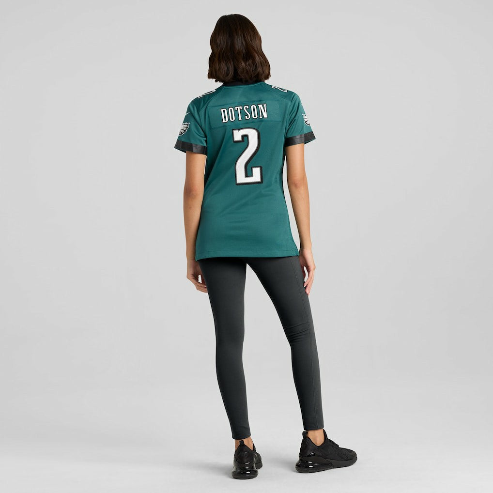Jahan Dotson Philadelphia Eagles Women's Team Game Jersey Midnight Green