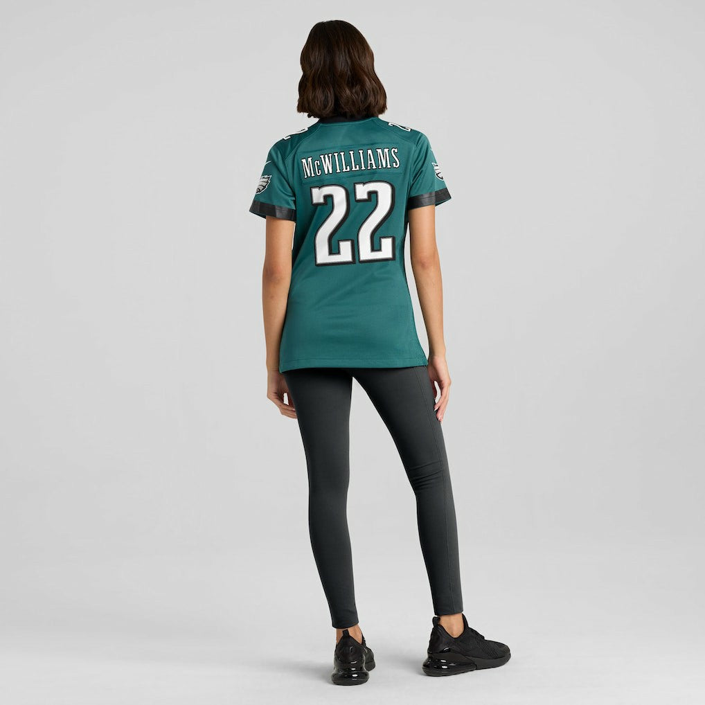 Mac McWilliams Philadelphia Eagles Women's Team Game Jersey Midnight Green