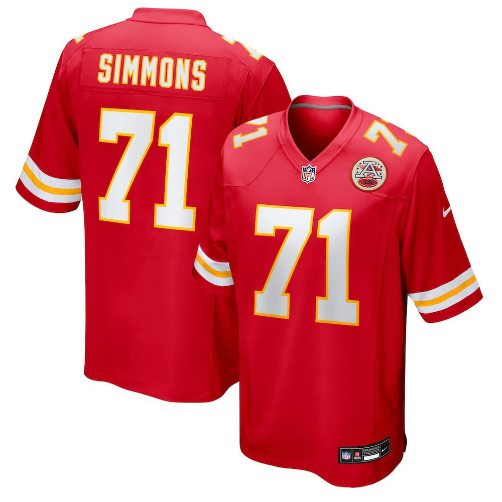 Josh Simmons Kansas City Chiefs Team Game Jersey Red