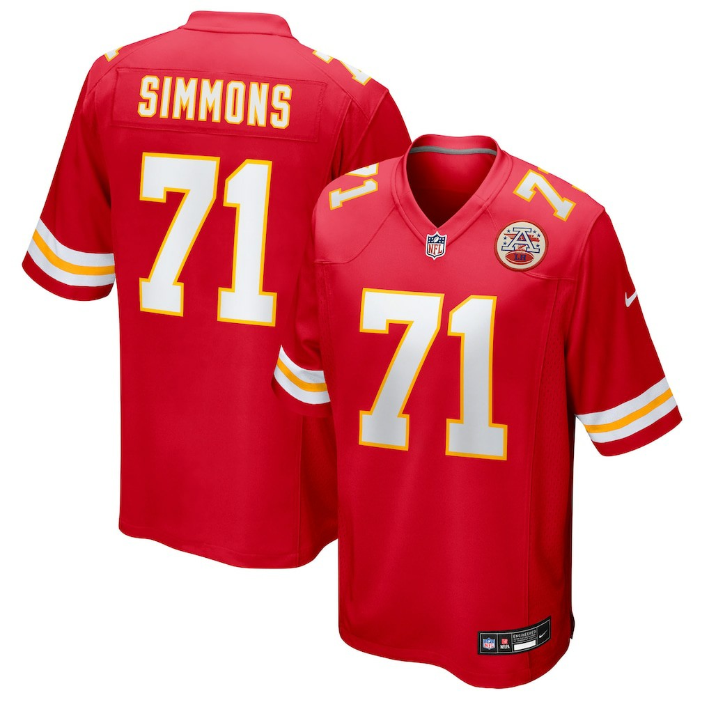 Josh Simmons Kansas City Chiefs Team Game Jersey Red