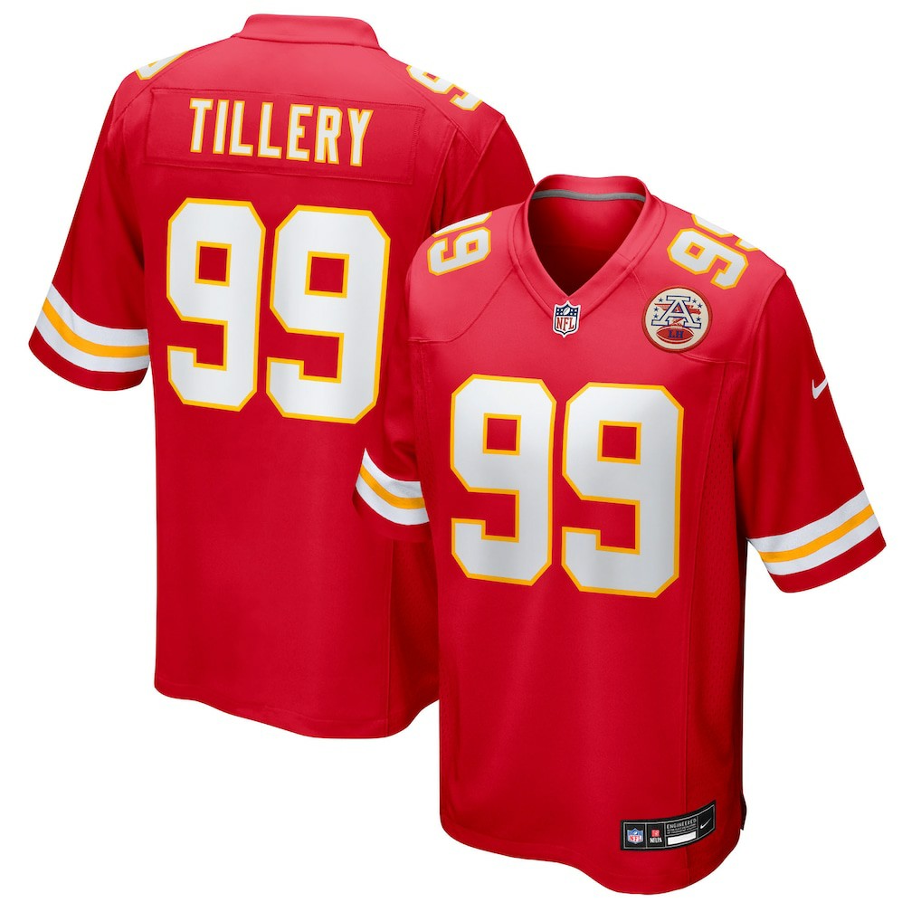 Jerry Tillery Kansas City Chiefs Team Game Jersey Red