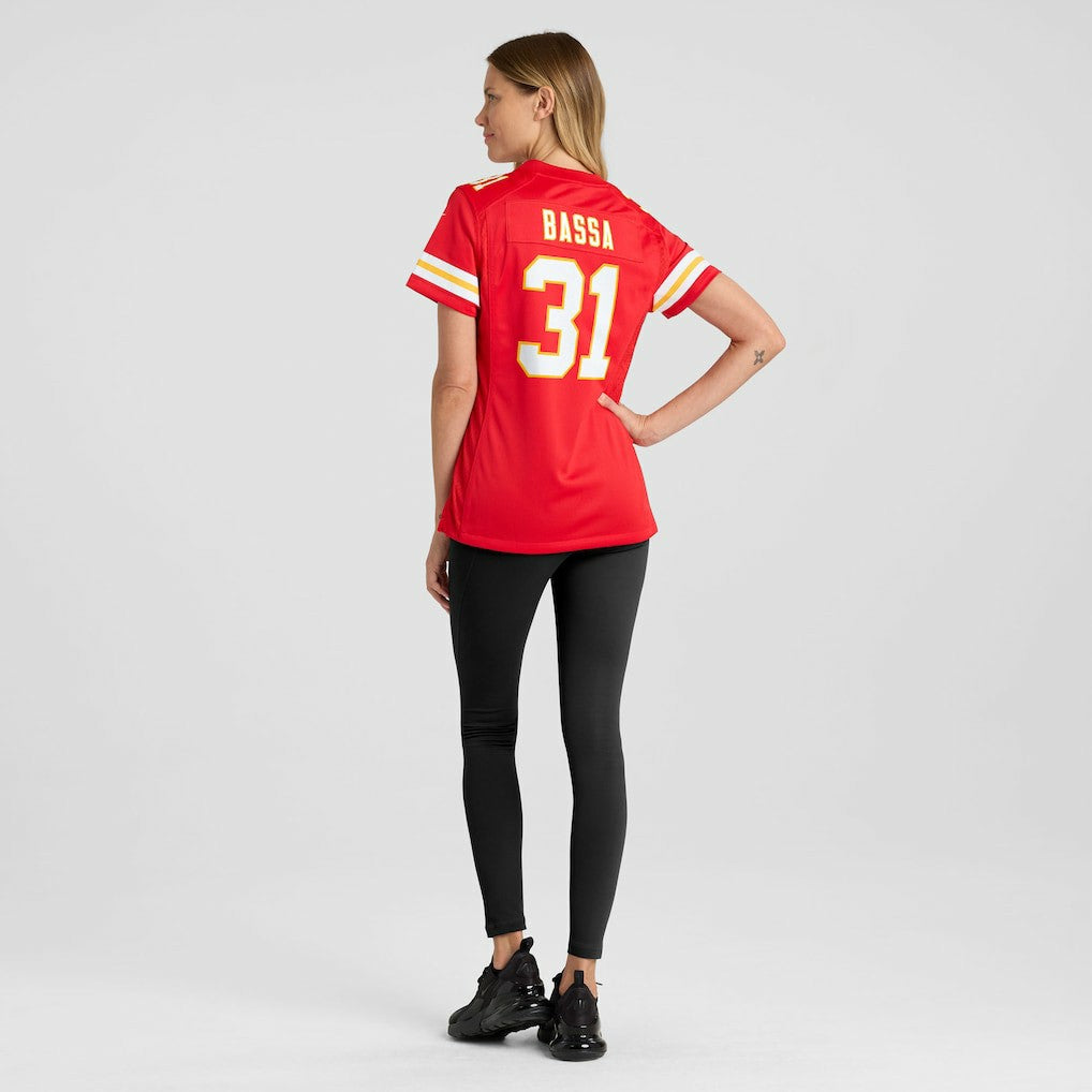Jeffrey Bassa Kansas City Chiefs Women's Team Game Jersey Red