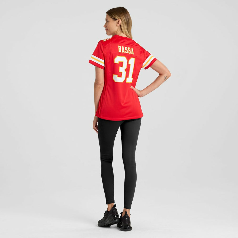 Jeffrey Bassa Kansas City Chiefs Women's Team Game Jersey Red