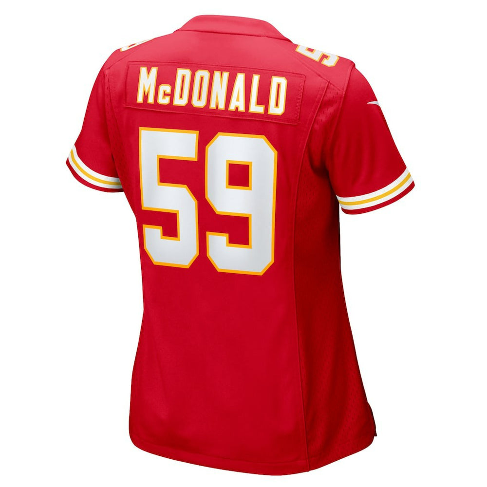 Cooper McDonald Kansas City Chiefs Women's Team Game Jersey Red