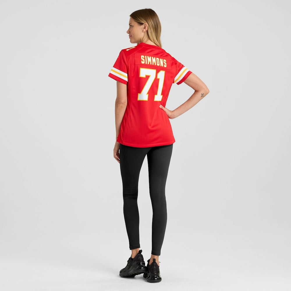 Josh Simmons Kansas City Chiefs Women's Team Game Jersey Red