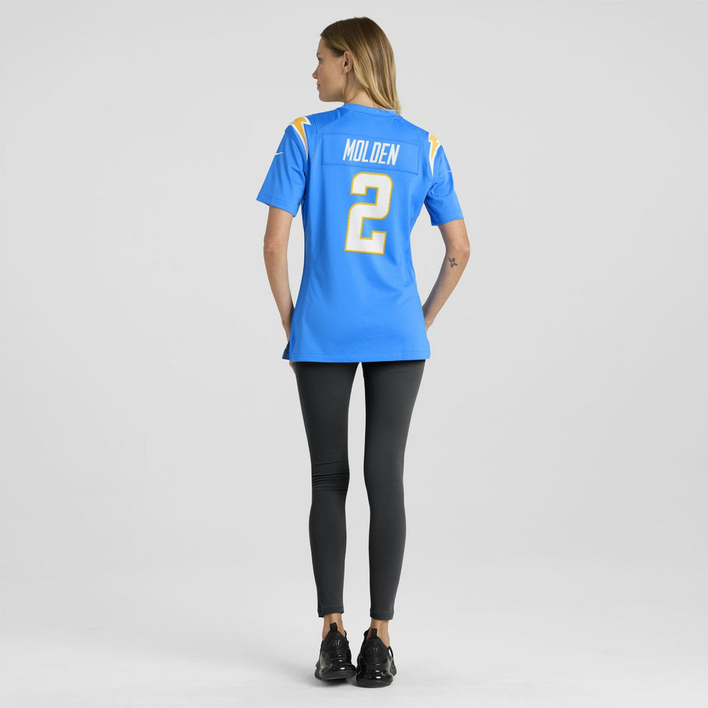 Elijah Molden Los Angeles Chargers Women's Team Game Jersey Powder Blue