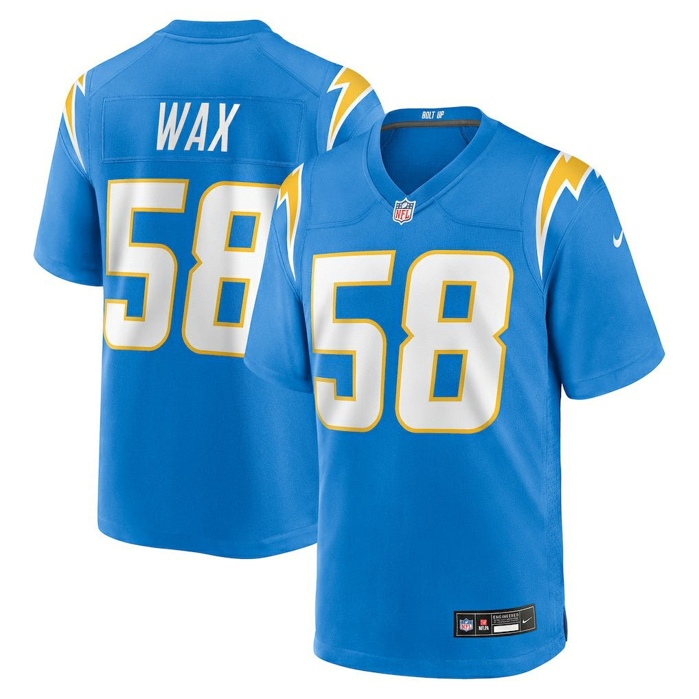Marlowe Wax Los Angeles Chargers Team Game Jersey Powder Blue
