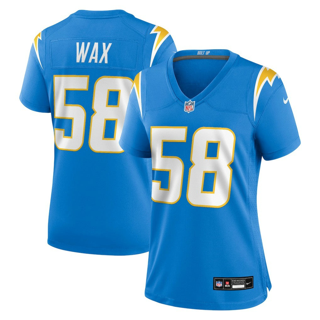 Marlowe Wax Los Angeles Chargers Women's Team Game Jersey Powder Blue