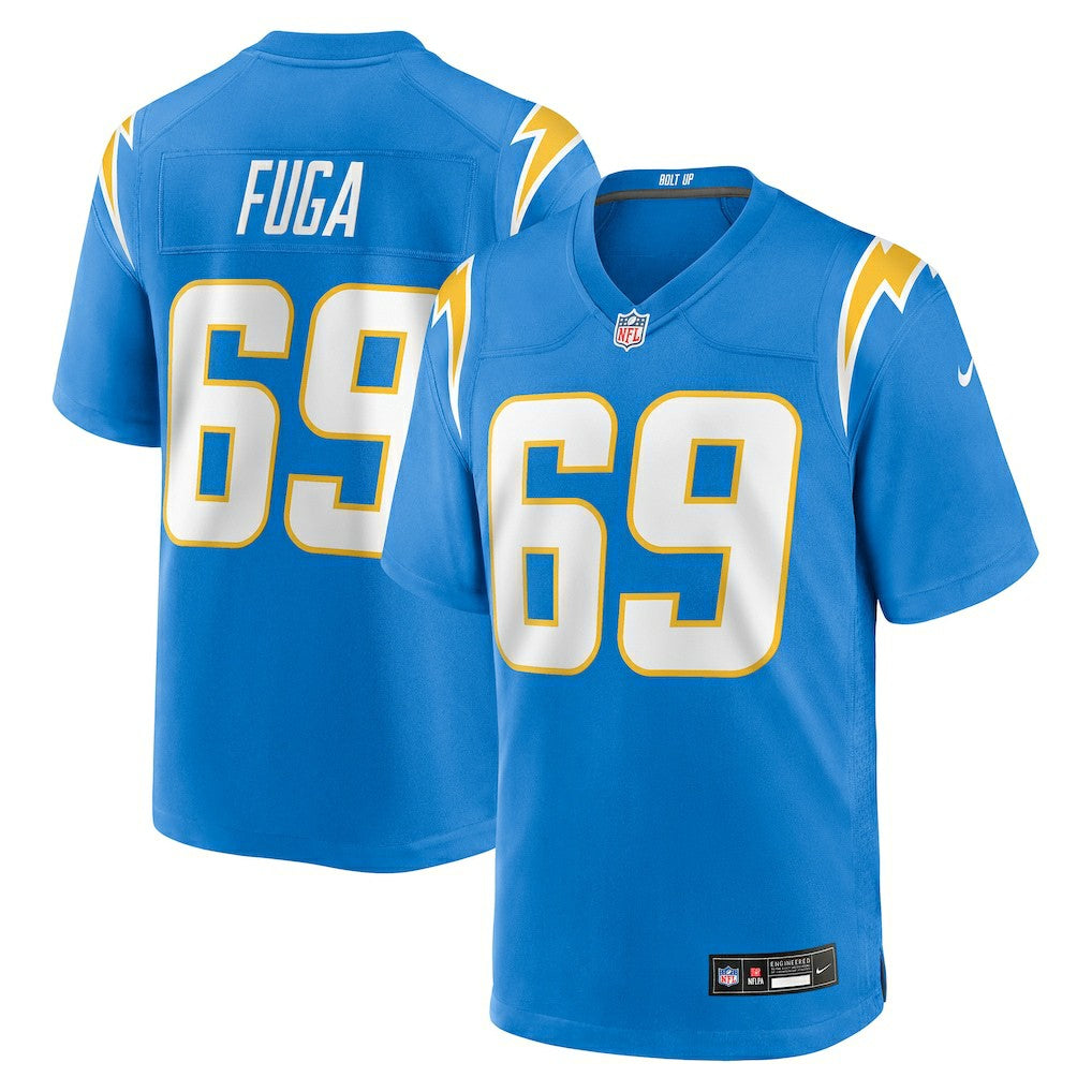 Josh Fuga Los Angeles Chargers Team Game Jersey Powder Blue