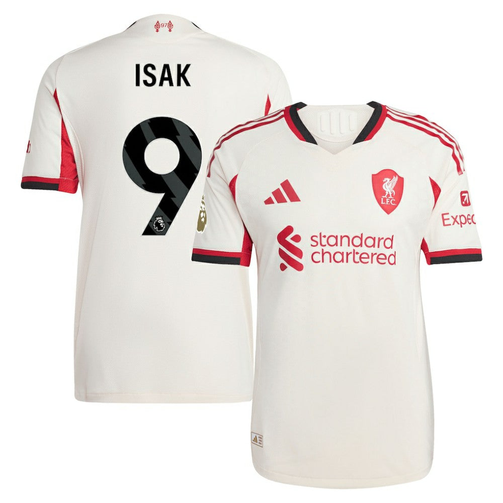 Alexander Isak Liverpool 2025/26 Away Player Jersey White