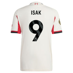 Alexander Isak Liverpool 2025/26 Away Player Jersey White