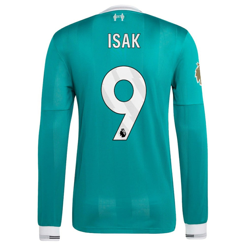 Alexander Isak Liverpool 2025/26 Third Long Sleeve Player Jersey Green sale