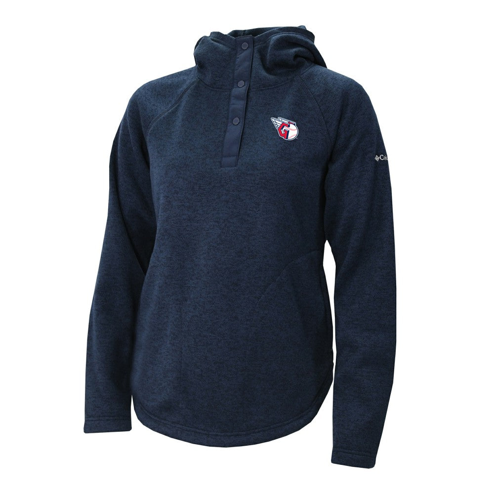 Cleveland Guardians Columbia Women's Half-Snap Pullover Hoodie - Navy Hoodies