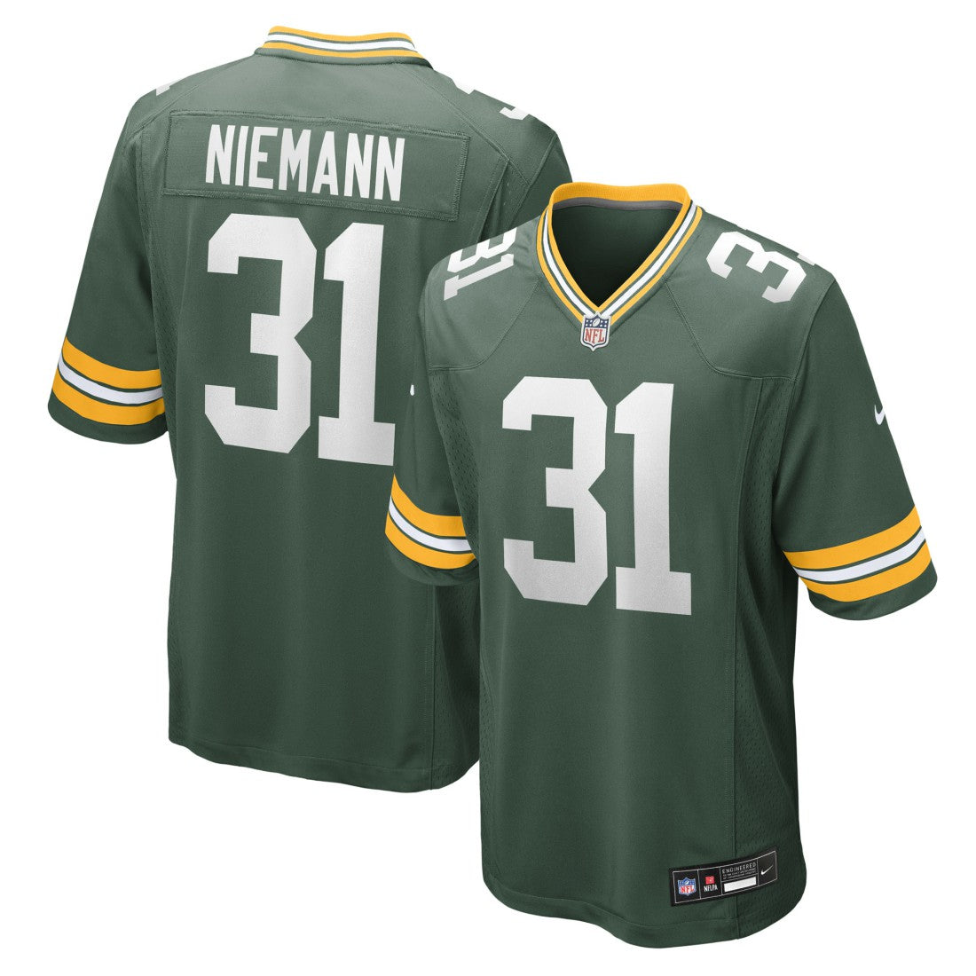 Nick Niemann Green Bay Packers Team Game Jersey Green