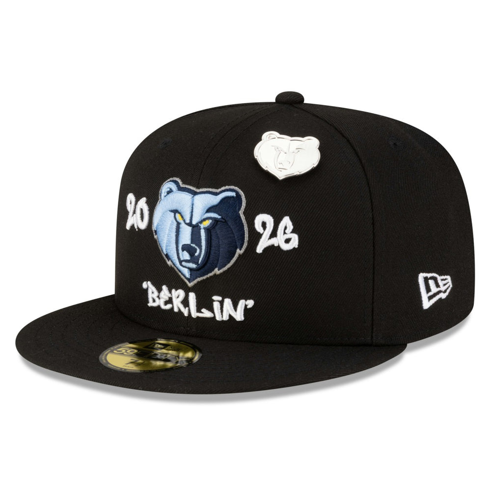 Memphis Grizzlies 2026 NBA Global Games Berlin 59FIFTY Fitted Hat Black