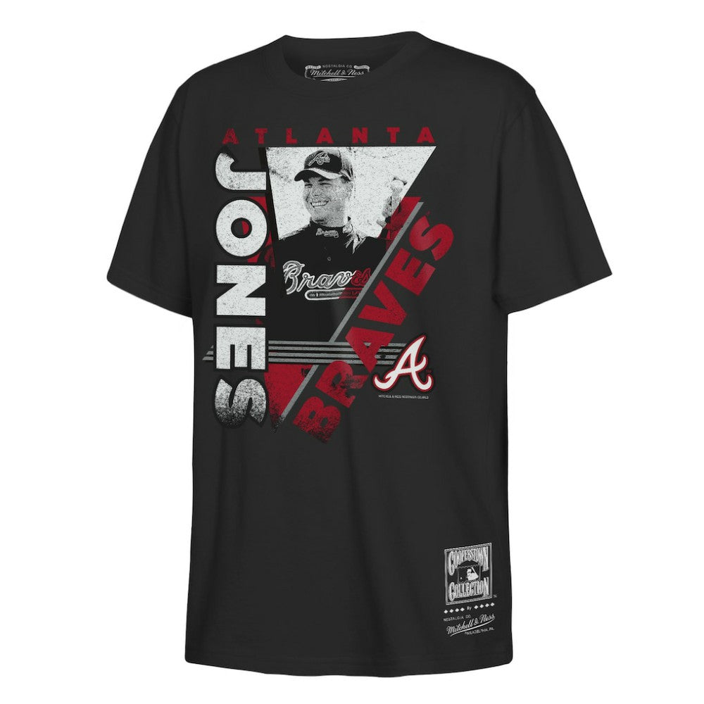 Chipper Jones Atlanta Braves Mitchell & Ness Youth In the Zone Player Graphic T-Shirt - Black T-shirts