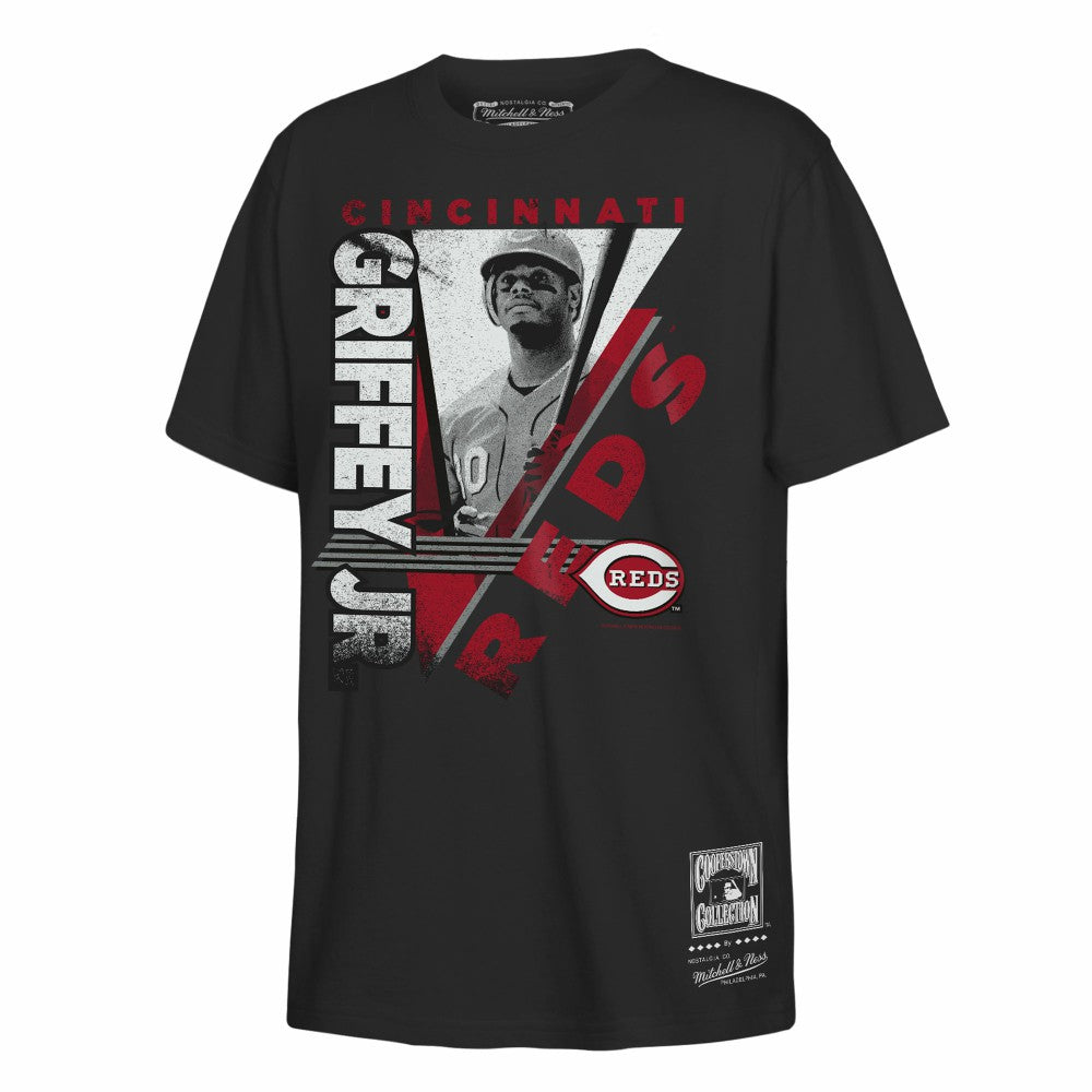 Ken Griffey Jr. Cincinnati Reds Mitchell & Ness Youth In the Zone Player Graphic T-Shirt - Black T-shirts