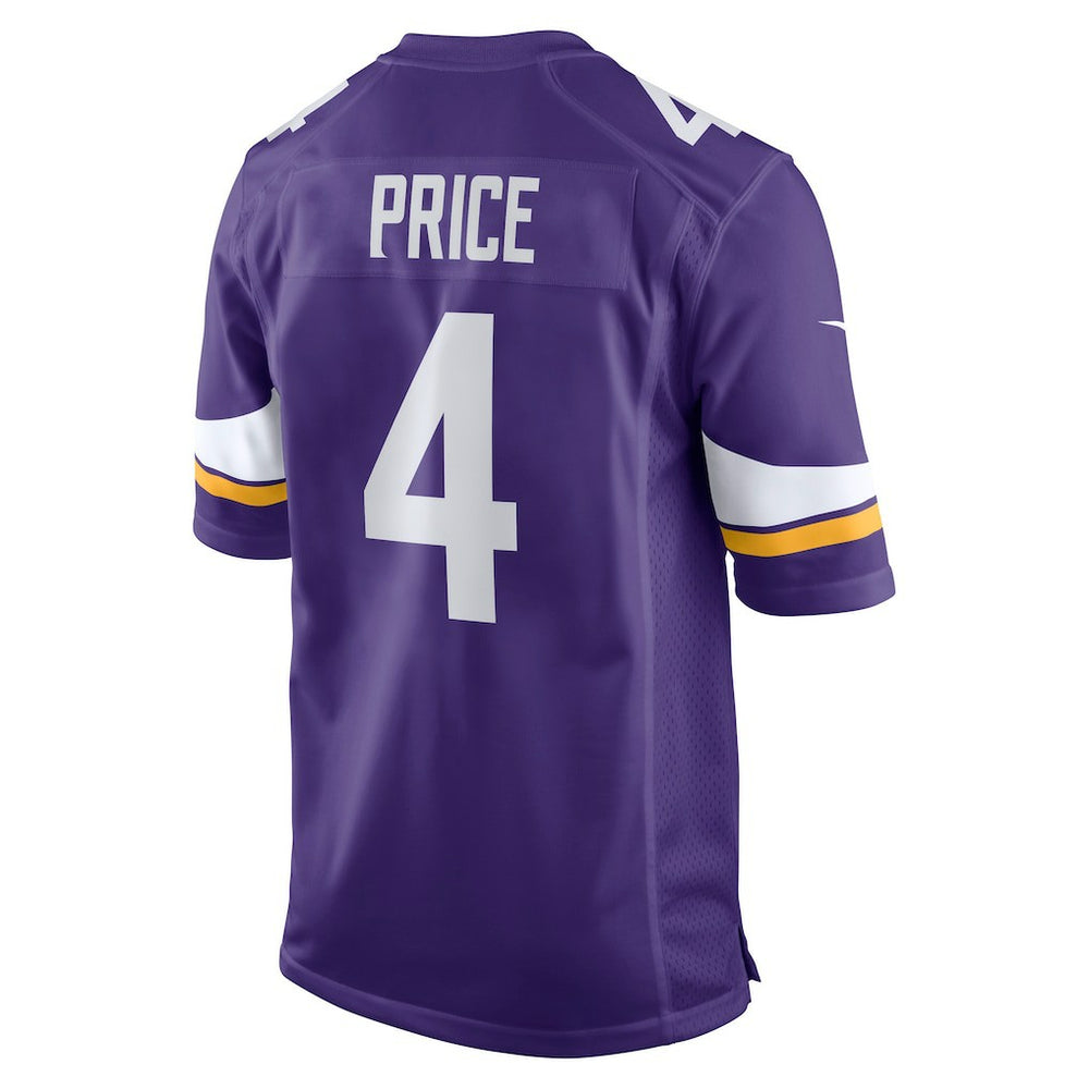 NFL Myles Price Minnesota Vikings Team Game Jersey - Purple