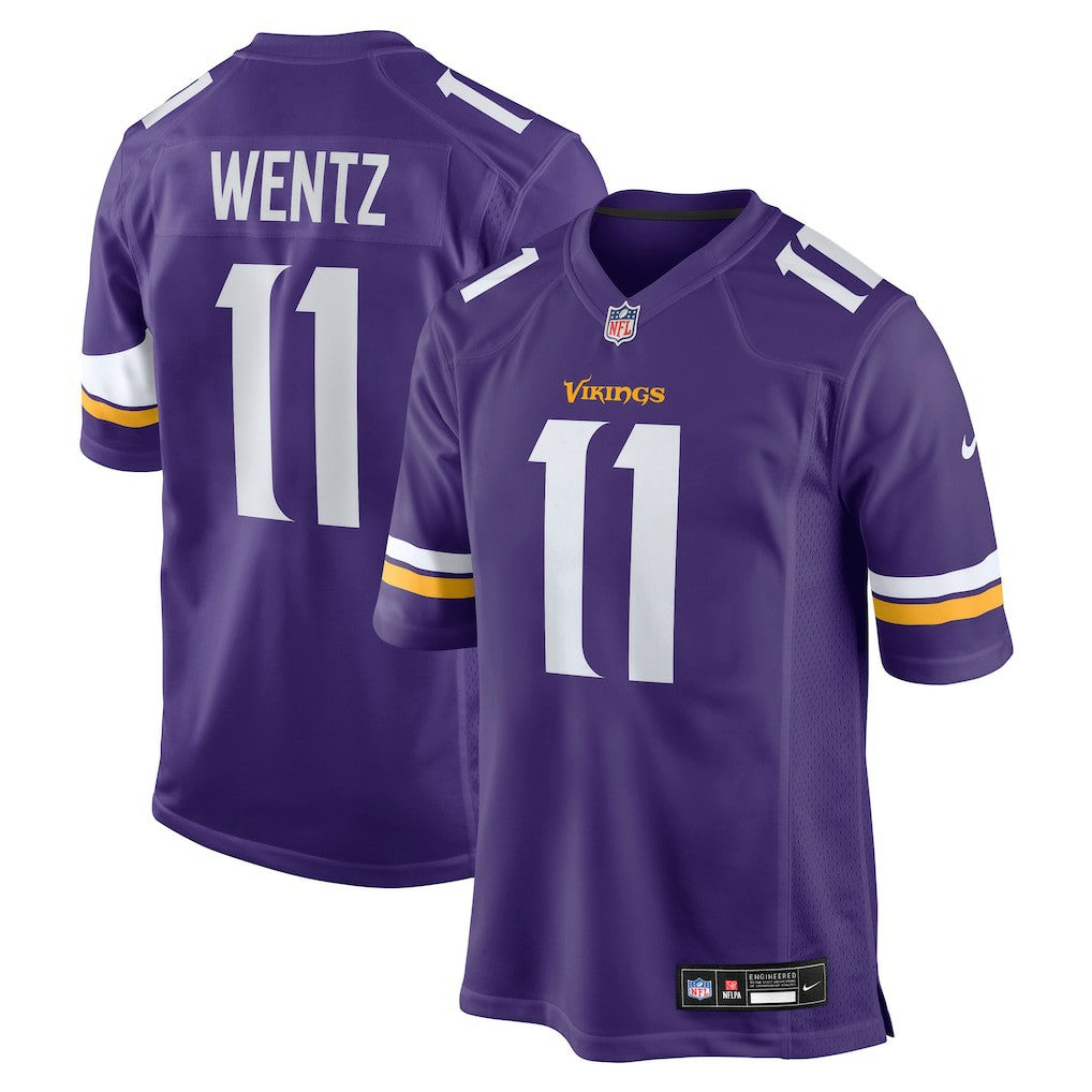 NFL Carson Wentz Minnesota Vikings Team Game Jersey - Purple