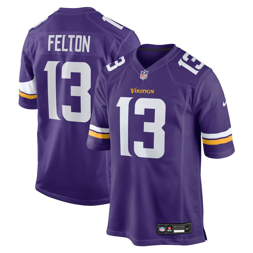 NFL Tai Felton Minnesota Vikings Team Game Jersey - Purple