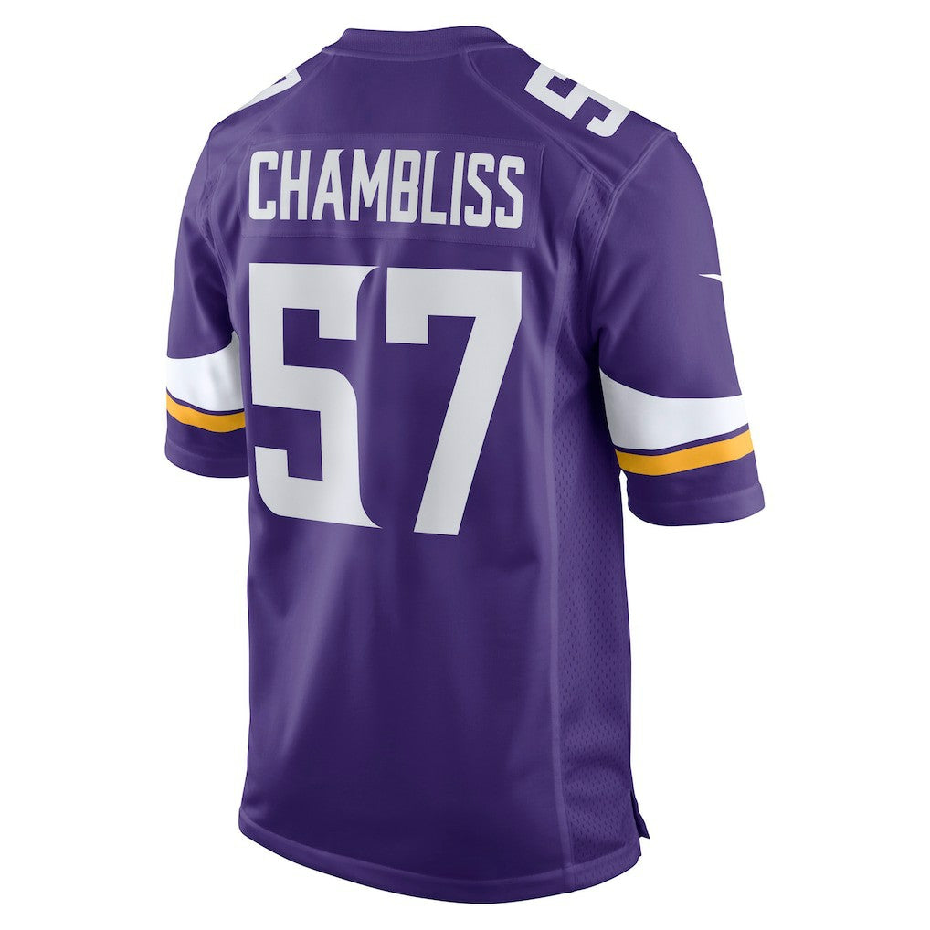 NFL Chaz Chambliss Minnesota Vikings Team Game Jersey - Purple