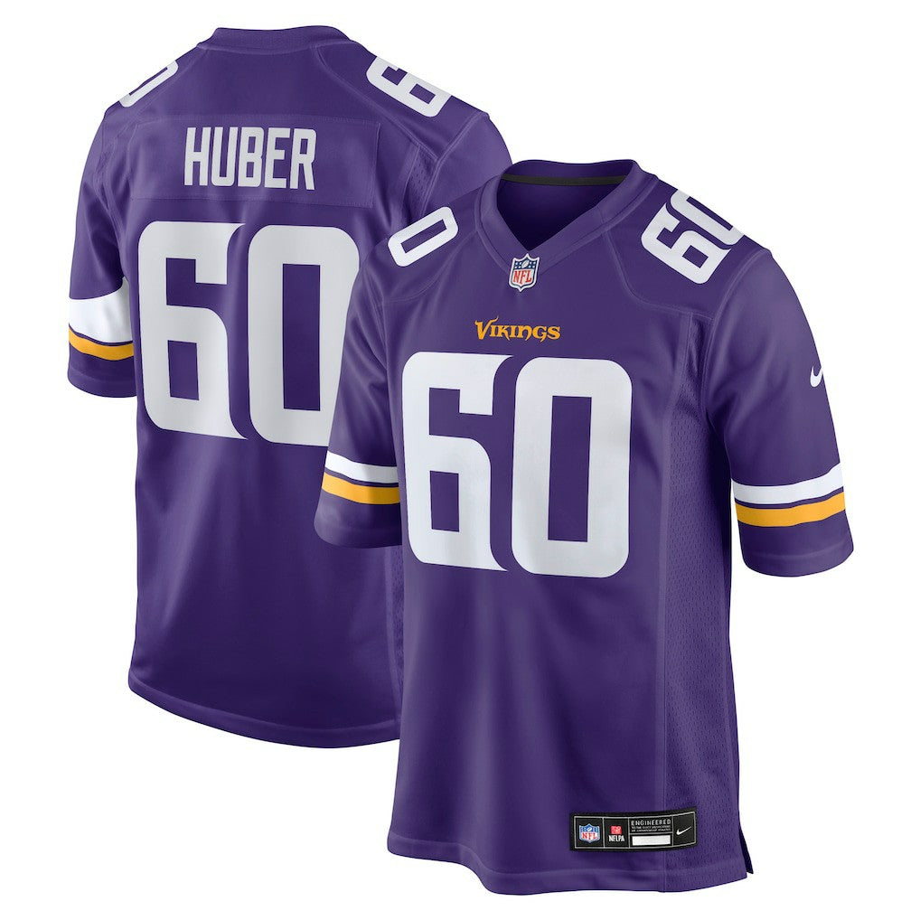 NFL Joe Huber Minnesota Vikings Team Game Jersey - Purple