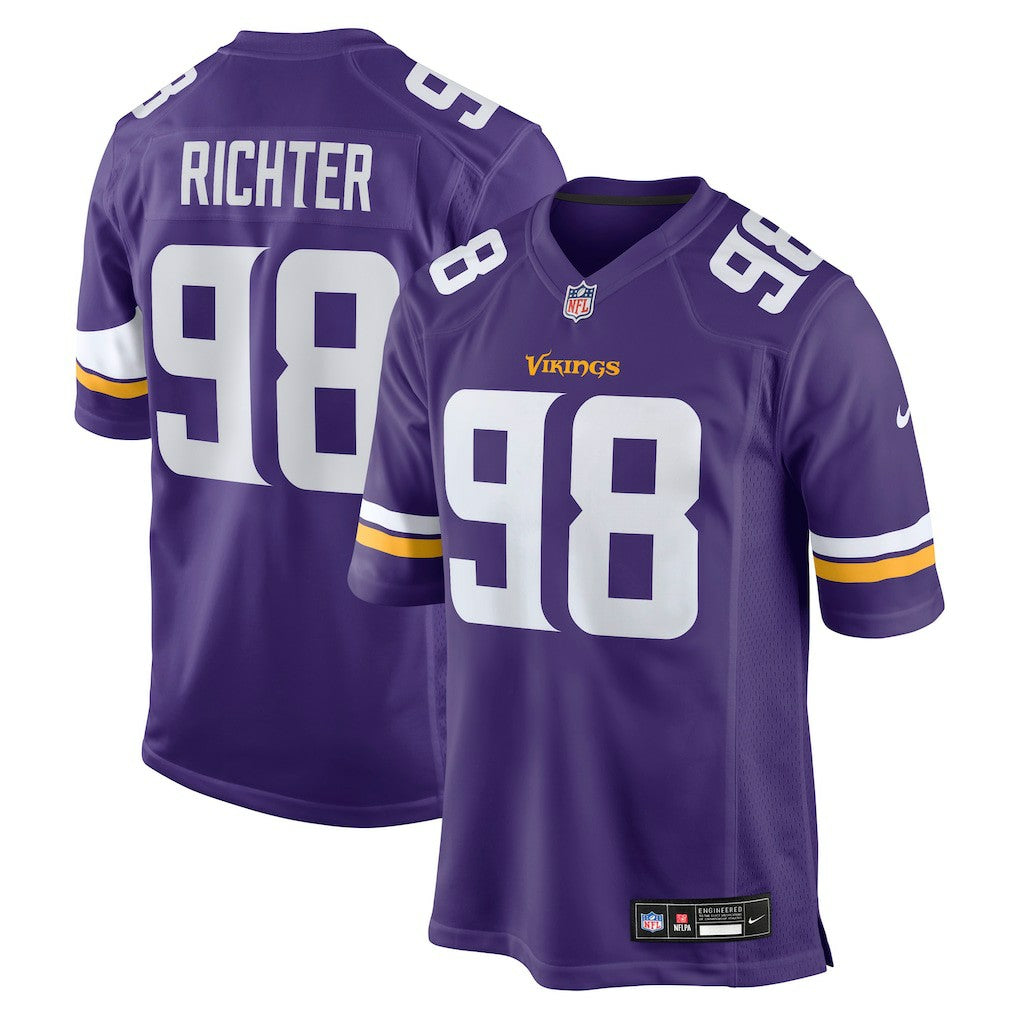 NFL Bo Richter Minnesota Vikings Team Game Jersey - Purple