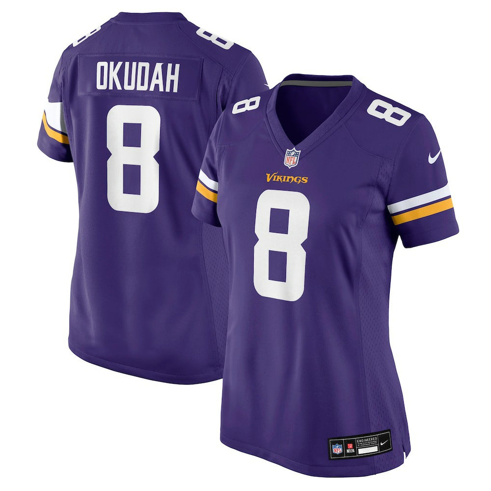 NFL Jeff Okudah Minnesota Vikings Women's Team Game Jersey - Purple