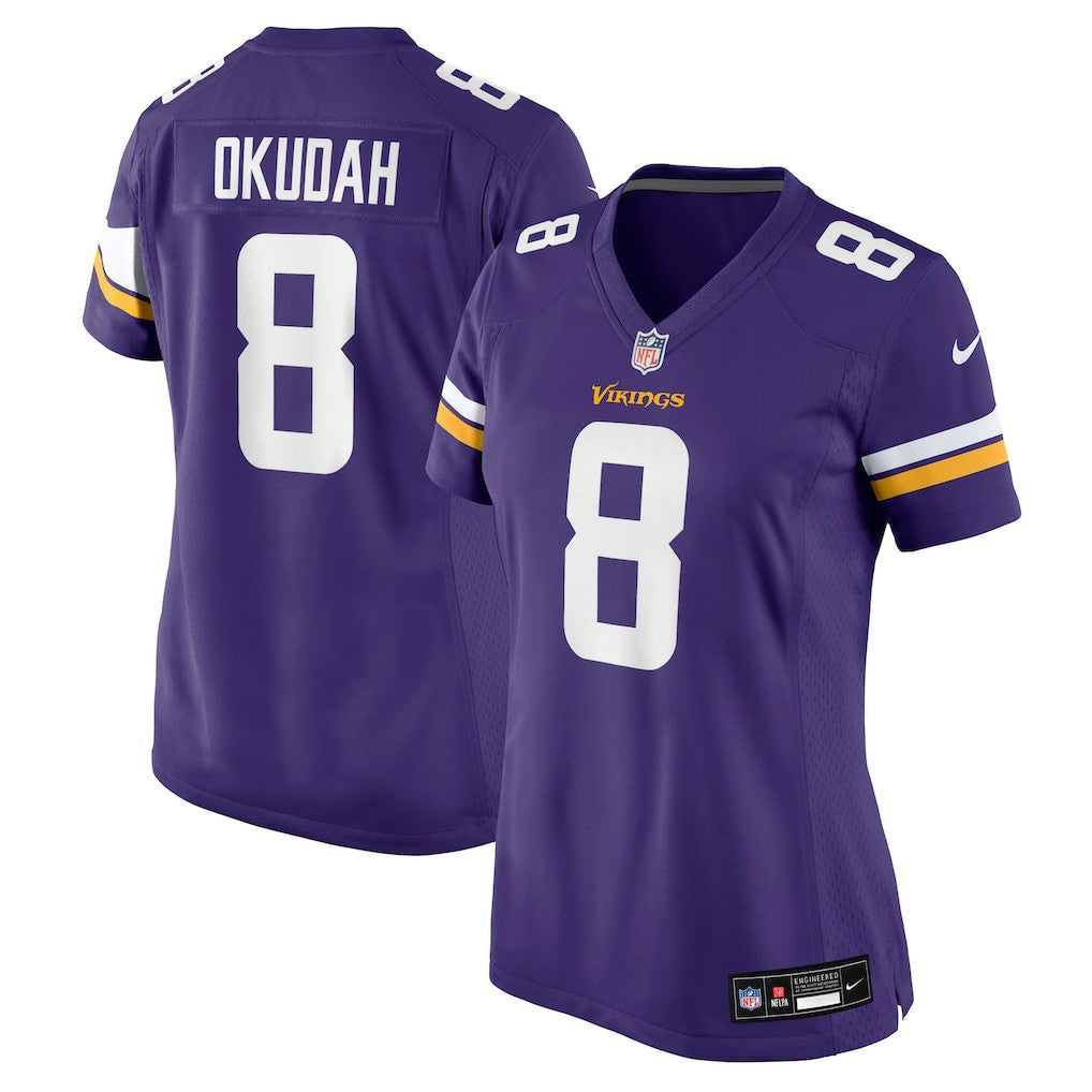 NFL Jeff Okudah Minnesota Vikings Women's Team Game Jersey - Purple