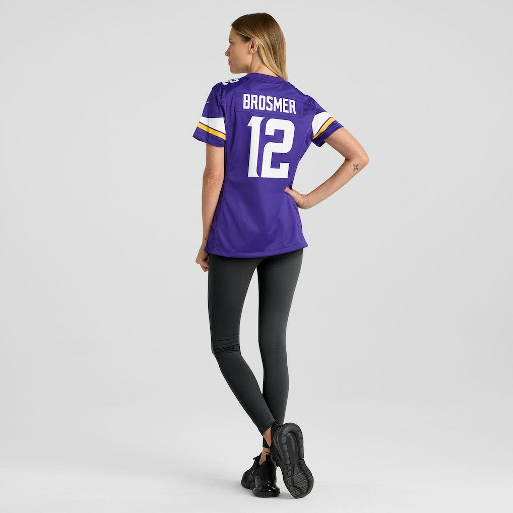 NFL Max Brosmer Minnesota Vikings Women's Team Game Jersey - Purple