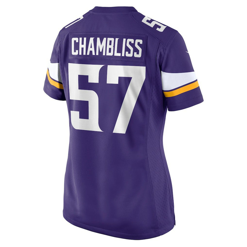 NFL Chaz Chambliss Minnesota Vikings Women's Team Game Jersey - Purple