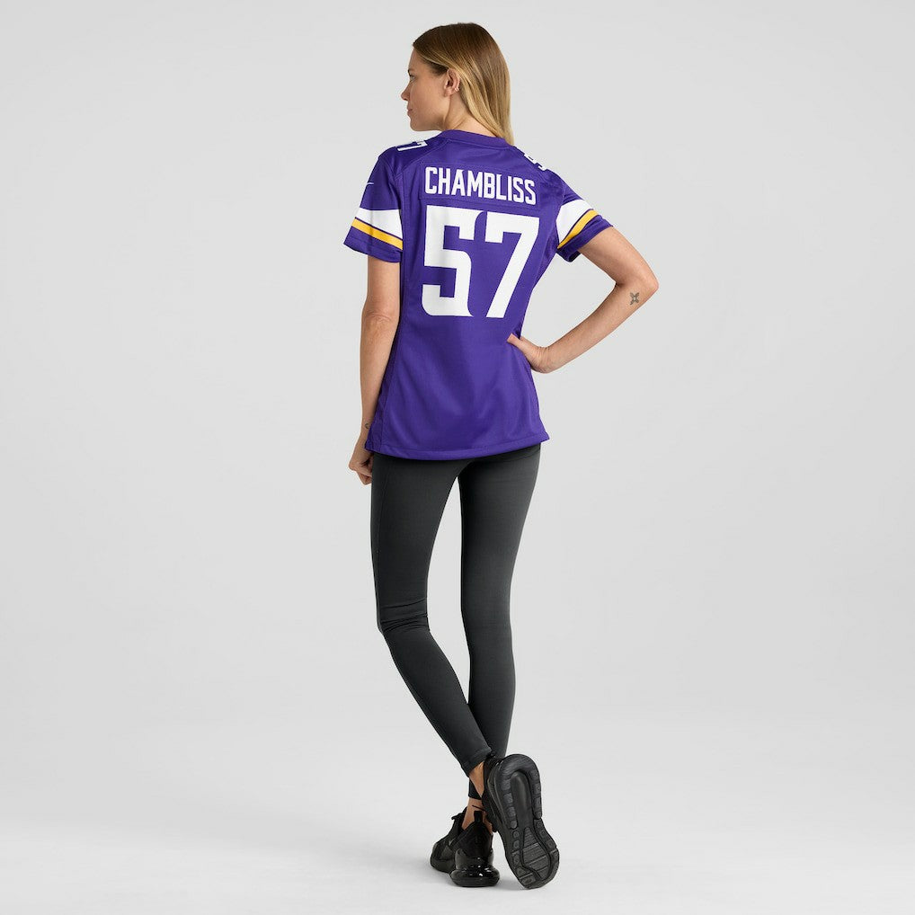 NFL Chaz Chambliss Minnesota Vikings Women's Team Game Jersey - Purple