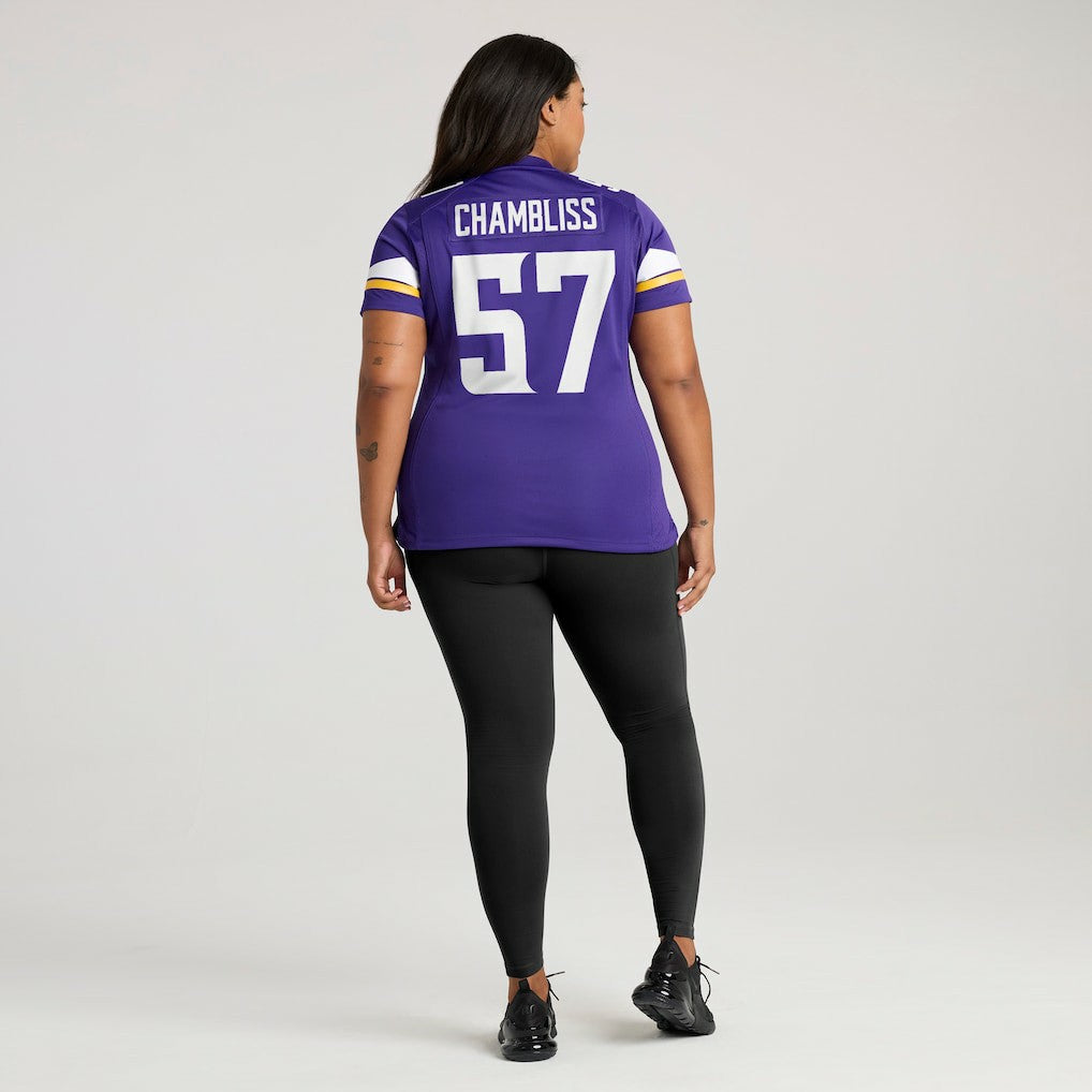 NFL Chaz Chambliss Minnesota Vikings Women's Team Game Jersey - Purple