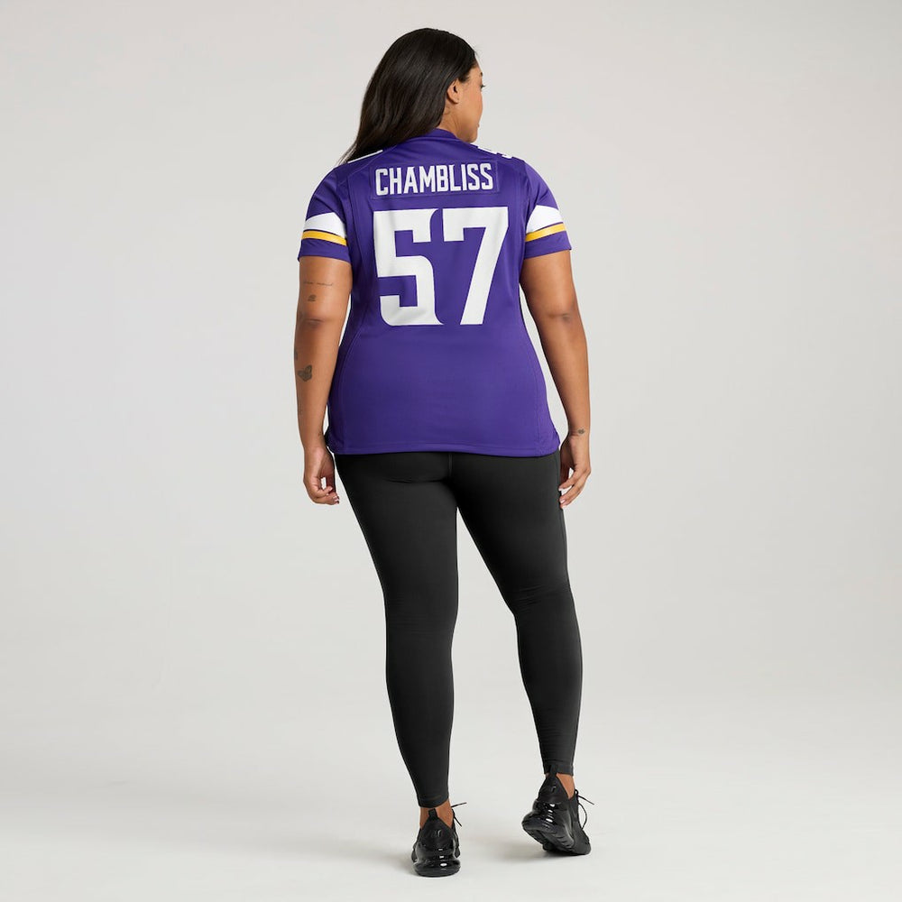 NFL Chaz Chambliss Minnesota Vikings Women's Team Game Jersey - Purple