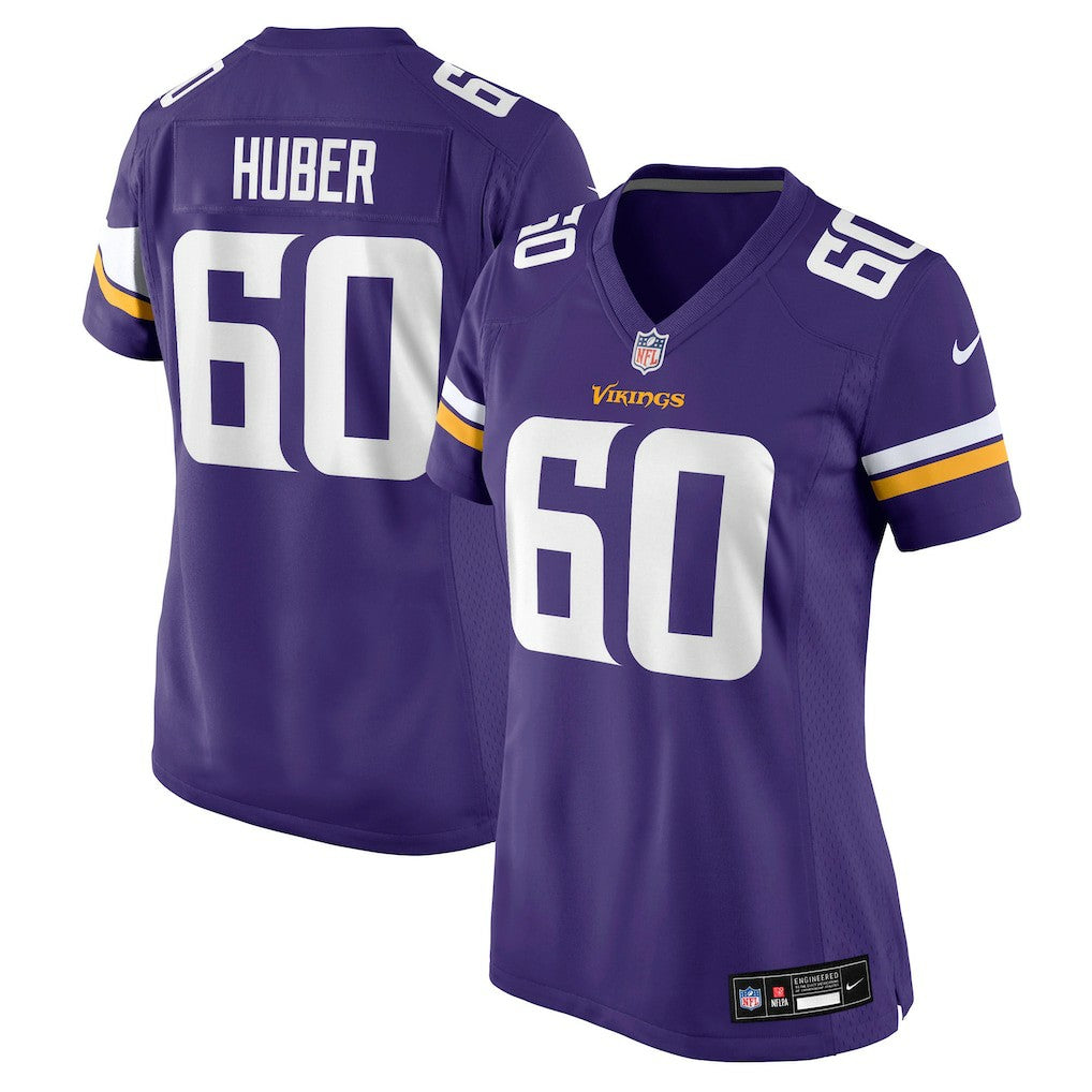 NFL Joe Huber Minnesota Vikings Women's Team Game Jersey - Purple