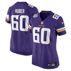 NFL Joe Huber Minnesota Vikings Women's Team Game Jersey - Purple