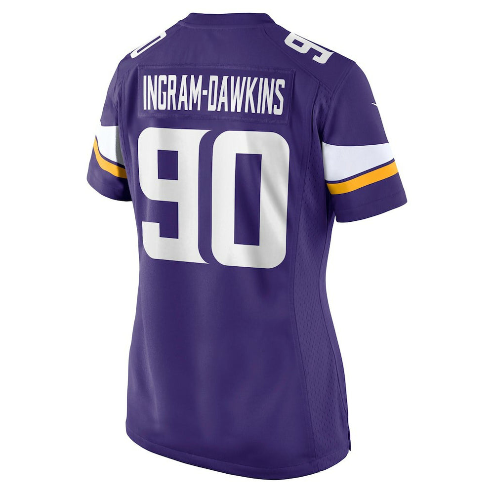 NFL Tyrion Ingram-Dawkins Minnesota Vikings Women's Team Game Jersey - Purple